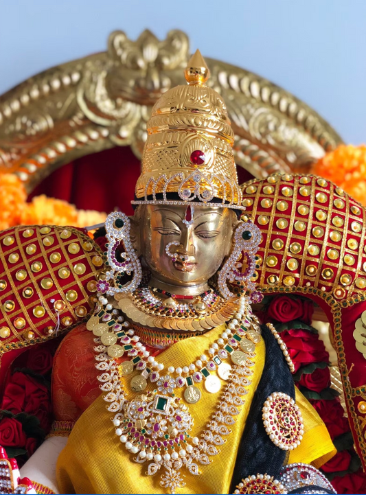 Ammavaru face set with brass crown